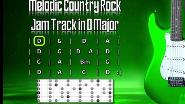 Melodic Country  Rock Backing Track in D