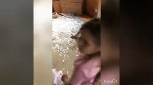 Случайно порвали подушку