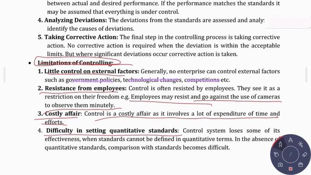 Limitations of Controlling | Class 12 Business Studies | The Doon Grammar School