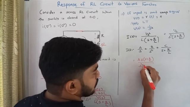 NETWORK THEORY - RESPONSE OF RL CIRCUIT TO VARIOUS FUNCTION
