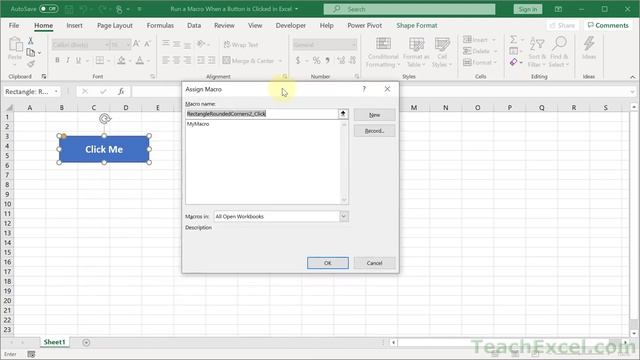 Run a Macro When You Click a Button in Excel - Excel Quickie 67 смотреть онлайн