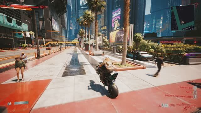 4K | Киберпанк 2077 | Cyberpunk 2077 | Центр города на мотоцикле смотреть онлайн