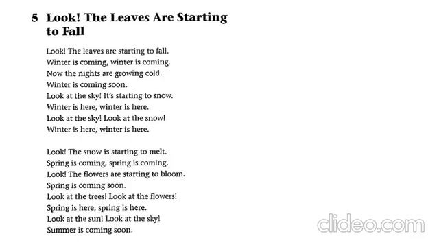 GrammarChants 7.5 Look The leaves are starting to fall смотреть онлайн
