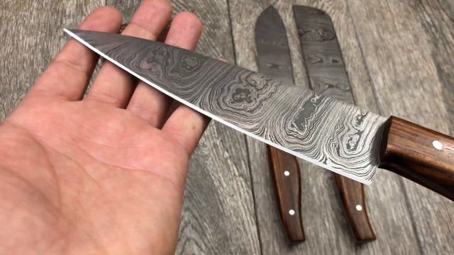 ASH KS100 Set Of 4 Damascus Steel Custom Handmade Kitchen Chef knife