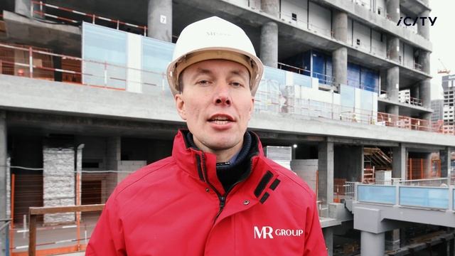 Небоскреб iCity в Москва Сити - Въезд с эстакады! Бетонирование этажей. Черновая отделка.