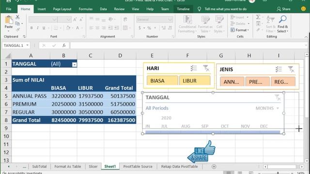 Microsoft Excel - Pivot Table Slicer & Time Line #7