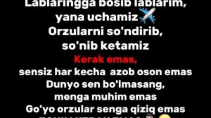 TUNLARI BE'MANO KIMDA EDI XATO LYRICS by O'zim😅😂#tunlaribe'mano #lyrics
