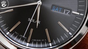 Review đồng hồ Seiko SNE527P1 chức năng 3 kim trên nền mặt số size 40mm họa tiết trải tia nhẹ