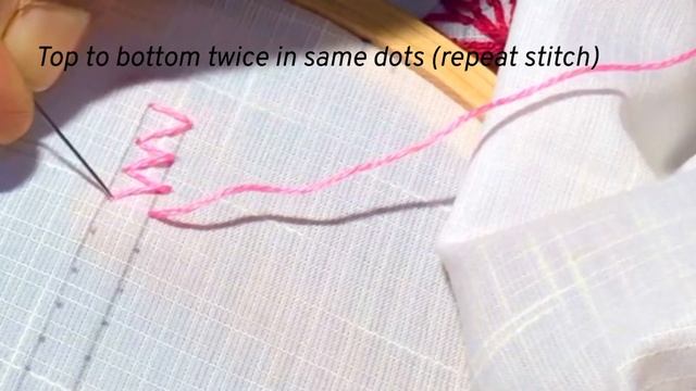Zig Zag Stitch | Hand embroidery Stitches for beginners | Embroidery tutorial | vb Arts