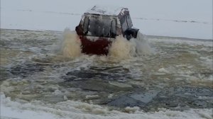 Вездеход БигБо - выход на лёд. На шинах Тром 8!