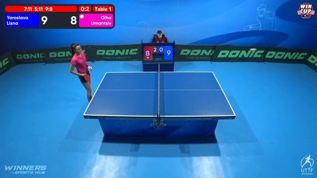 13:30 Yaroslava Lisna 2  - 3 Olha Umantsiv West 3 WIN CUP 13.12.2022 | TABLE TENNIS WINCUP