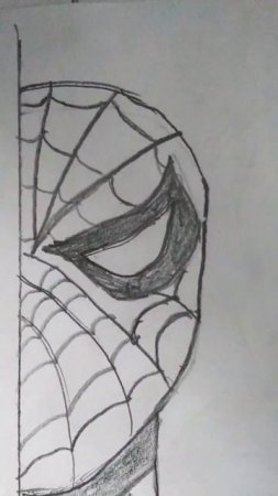 Spider Man drawing half face #shorts