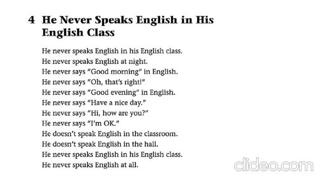 GrammarChants 5.4 He never speaks English смотреть онлайн