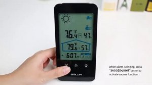 B0201WST2H2 wireless weather station with touch button operation video
