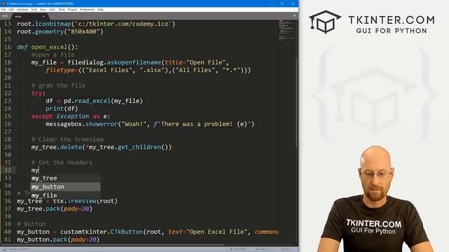 Open Excel Spreadsheets In Treeview - Tkinter Projects 3 смотреть онлайн