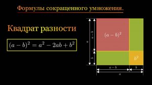 Алгебра 7 класс. Формулы сокращенного умножения. Квадрат разности