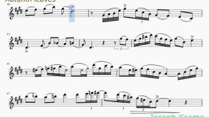 Джозеф Косма - Опавшие листья (минус) для альт саксофона