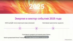 Вебинар на тему "Чего ждать от 2025 года с точки зрения нумерологии?" #нумерология #матрицасудьбы