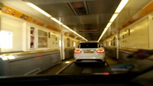 Driving onto the Eurostar to cross the Chunnel