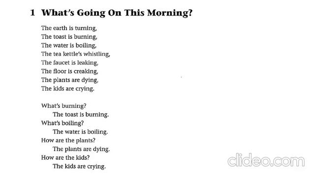 GrammarChants 3.1 Whats going on this morning смотреть онлайн
