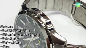 Casio Edifice EFR-303D-1A World Time SPEC