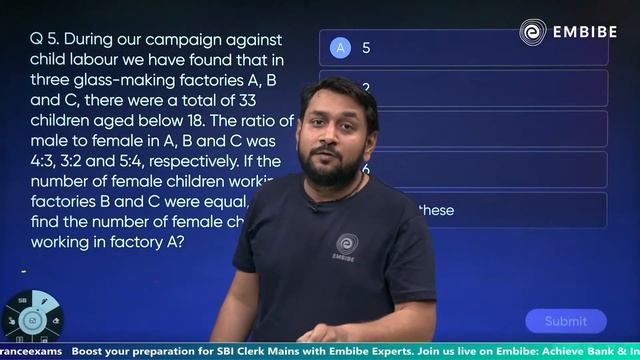 Ratio & Proportion | Moderate to High Level | Part 2 | For All Banking Exams | Prabal Sir | Embibe