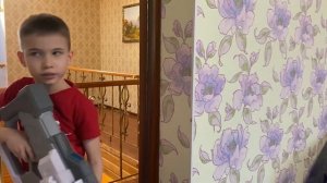 Nerf game Bogdan scared of a ghost Нерф игра Богдан испугался привидения