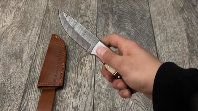 ASH DX1 Damascus Steel Custom Handmade Hunting Bushcraft knife 8 inches