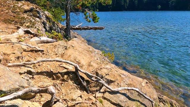 Peaceful Relaxing Kayaking Mountain Lake, Washington 4K UHD. Beautiful Nature. Paddling, Birds, Win