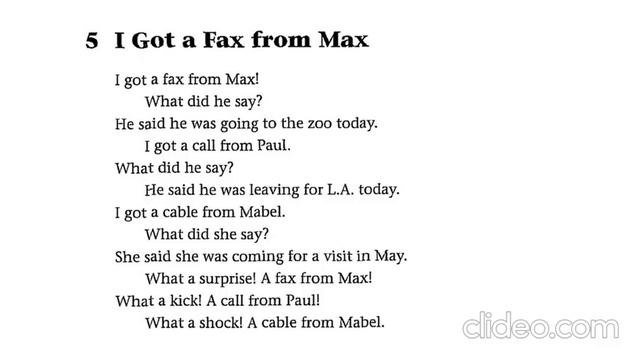 GrammarChants 8.5 I got a fax from Max смотреть онлайн