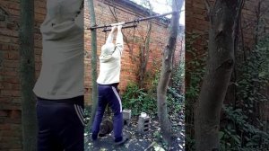 Подтягивания и вис на вращающемся турнике 50мм +34кг общий вес и время 141кг 32 секунды