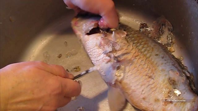 Ошпарить и легко снять чешую с карпа