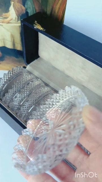 ПОДСТАВКИ под бокалы/стаканы. Хрусталь. Европа.#vintage #предметыинтерьера