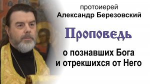 Проповедь о познавших Бога и отрекшихся от Него (2025.01.31). Протоиерей Александр Березовский