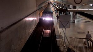 Московское метро . Станция метро Братиславская (вид с верху )...Moscow Metro