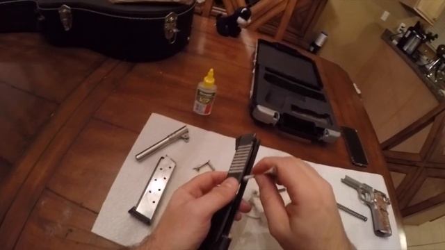 Sig Sauer 1911 disassembly and cleaning MY FIRST TIME EVER