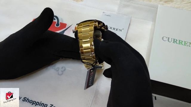CURREN 8404 Golden Chain Watch || Easy Shopping Zone || Bangla Watch Tutorial ||