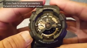 [Deutsch] Casio G-Shock Protection GA 110 Uhr Einstellen (Setting) Tutorial