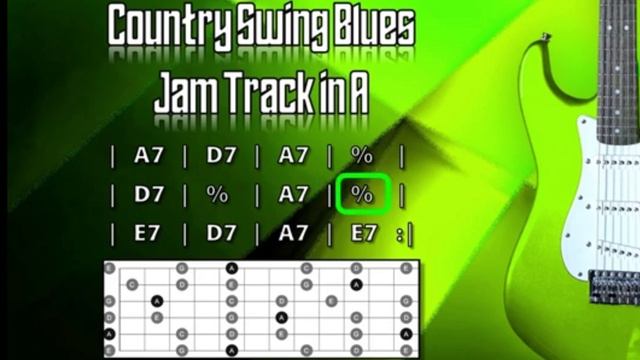 Country Swing Blues Backing Track in A