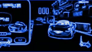 Cars Fast As Lightning Losing Animations (Blue Neon Lights)