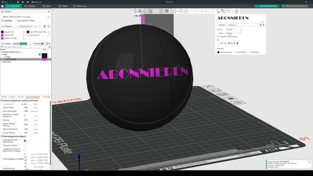 Das Text Tool in Orca Slicer 1.9.0 mal sehen was es so kann! Tutorial