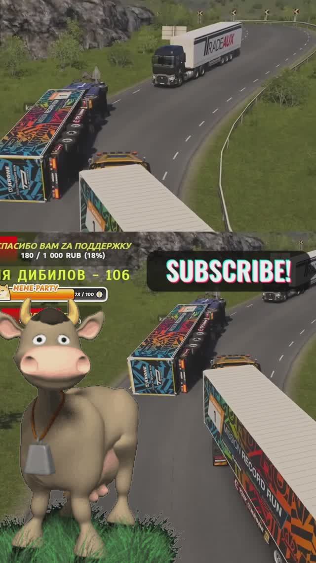 Электроприцеп ДТП, хорошо Не сгорел Euro Truck Simulator 2 #short #ets2 #funnyvideo #glance #гленc #