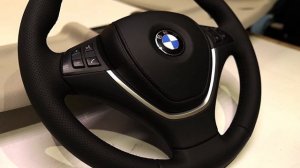 BMW X5 E70 Перетяжка руля кожа НАППА + сквозная перфорация