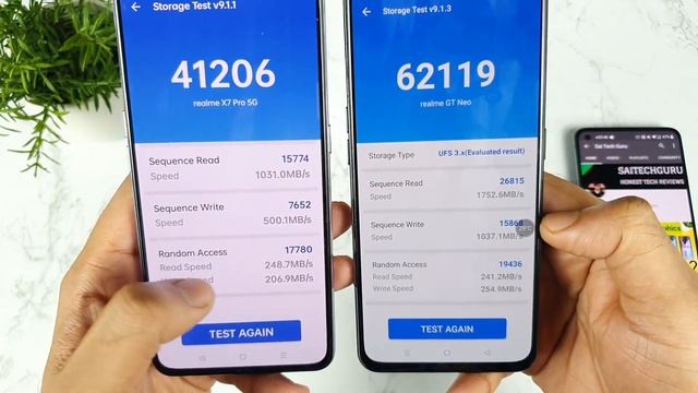 Realme X7 Max vs X7 Pro UFS Speedtest Comparison Not bad very close 🔥🔥🔥
