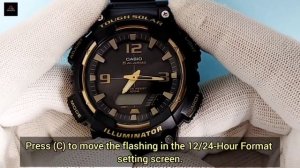How to set time on Casio AQ-S810 (5208). TrendWatchLab