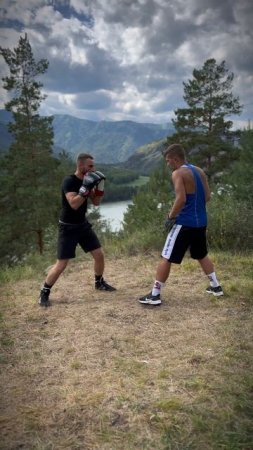 Тренировка на лапах в горах ⛰️🥊