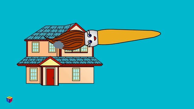 Учим цвета. Волшебная кисточка и оттенки белого, серого и чёрного. Мультик-раскраска для детей