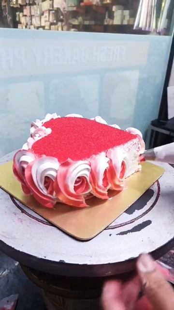 anniversary special heart shape cake decoration😍 |red velvet cake #shorts #trending #ytshorts #cake