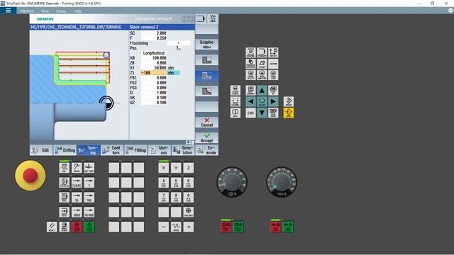 Simple Od Turning In Siemens 828D In Hindi