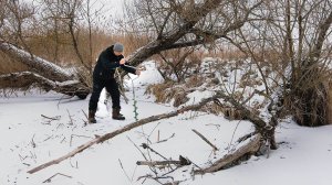 РЫБАЛКА В ГЛУШИ. ДИКИЙ РУЧЕЙ. Клёв такой что не успеваю опускать... но пришлось уехать :((